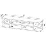 Cartmill 78-inch 2-tier TV Stand Media Console Mango - 710543