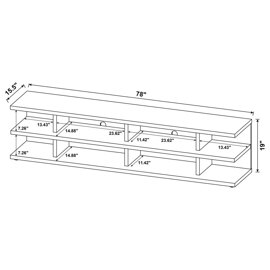 Cartmill 78-inch 2-tier TV Stand Media Console Mango - 710543