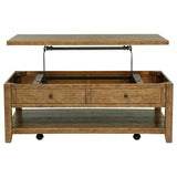 Payne 48-inch Mobile Lift Top Coffee Table Distressed Brown - 710545