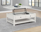 Payne 48-inch Mobile Lift Top Coffee Table Distressed White - 710555