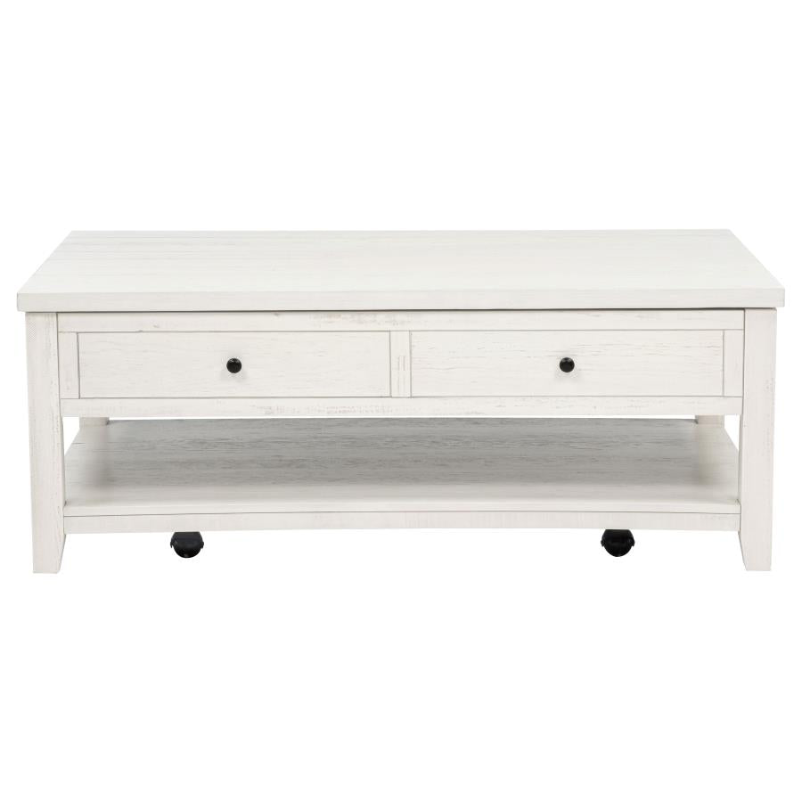 Payne 48-inch Mobile Lift Top Coffee Table Distressed White - 710555