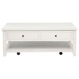 Payne 48-inch Mobile Lift Top Coffee Table Distressed White - 710555