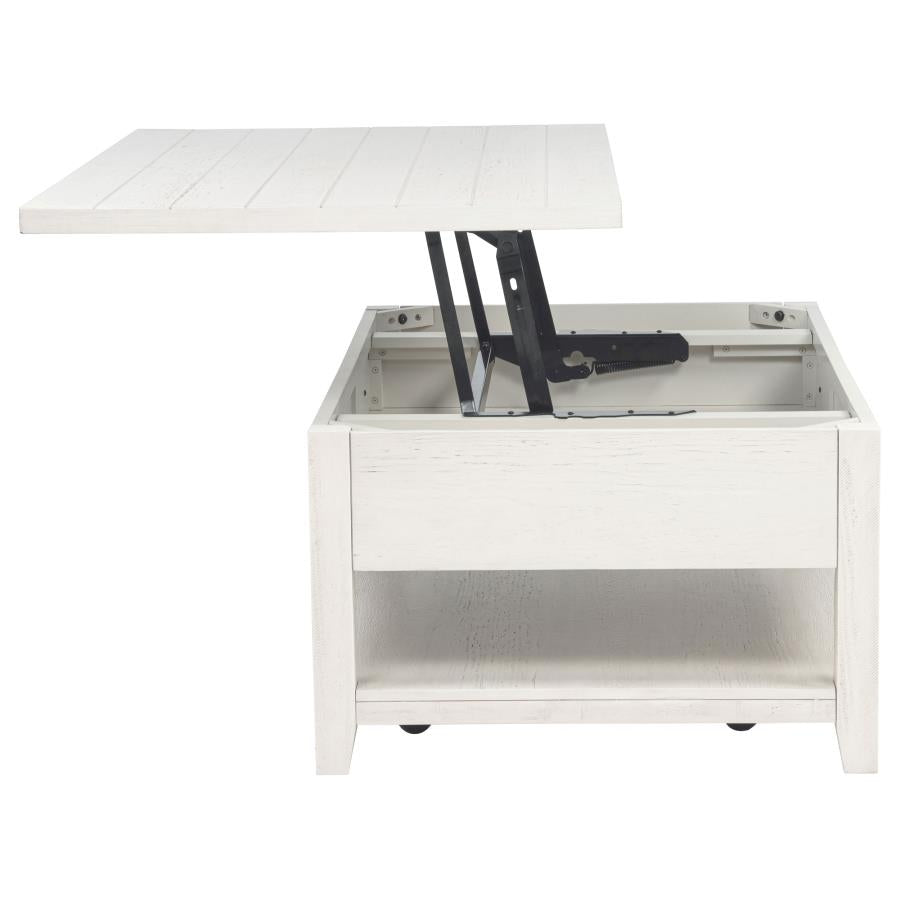 Payne 48-inch Mobile Lift Top Coffee Table Distressed White - 710555