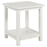 Payne Wood End Table with Shelf Distressed White - 710556