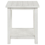 Payne Wood End Table with Shelf Distressed White - 710556
