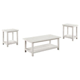 Payne 3-piece Coffee and End Table Set Distressed White - 710558-S3A