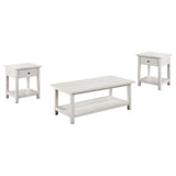 Payne 3-piece Coffee and 1-drawer End Table Set White - 710558-S3