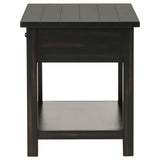 Payne 1-drawer Wood End Table with Shelf Distressed Java - 710567