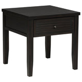 Concord 1-drawer Square End Table Distressed Java - 710577
