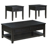 Concord 3-piece Coffee and End Table Set Distressed Java - 710578-S3
