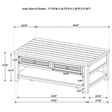 Concord 2-drawer Rectangular Coffee Table Distressed Java - 710578