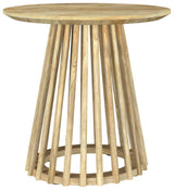 Touhy Round Solid Wood End Side Table Natural Mango - 710607