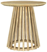 Touhy Round Solid Wood End Side Table Natural Mango - 710607