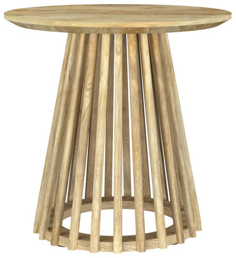 Touhy Round Solid Wood End Side Table Natural Mango - 710607