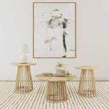 Touhy 3-piece Round Coffee and End Table Set Natural Mango - 710608-S3