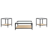 Amherst 3-piece Coffee and End Table Set Black - 710658-S3