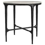 Hermas 3-piece Round Marble Coffee and End Table Set White - 710738-S3