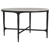 Hermas 3-piece Round Marble Coffee and End Table Set White - 710738-S3