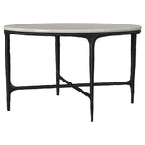 Hermas 3-piece Round Marble Coffee and End Table Set White - 710738-S3
