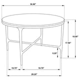 Hermas 3-piece Round Marble Coffee and End Table Set White - 710738-S3