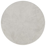 Hermas Round Genuine Marble Top Metal Coffee Table White - 710738