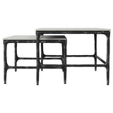Ebby 2-piece Genuine Marble Top Nesting Coffee Tables White - 710740