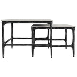 Ebby 2-piece Genuine Marble Top Nesting Coffee Tables White - 710740