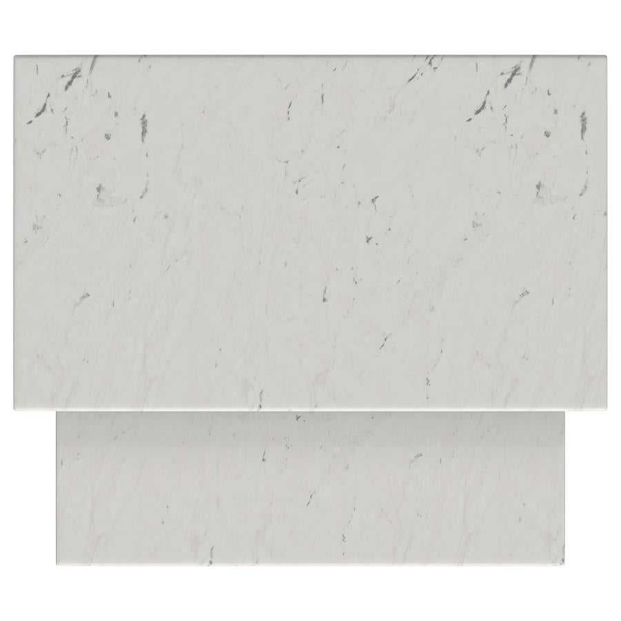 Ebby 2-piece Genuine Marble Top Nesting Coffee Tables White - 710740