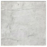 Ebby Square Genuine Marble Top Metal End Table White - 710747