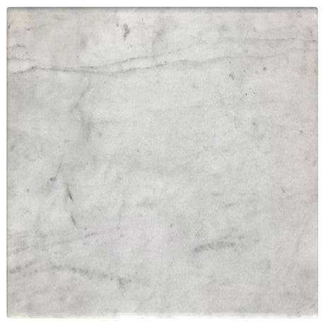 Ebby Square Genuine Marble Top Metal End Table White - 710747
