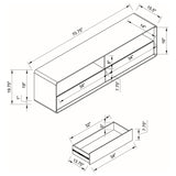 Ellice 71-inch TV Stand Media Console White - 710750
