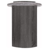 Gladstone Round Faux Marble Top End Table Distressed Grey - 710757