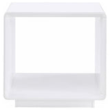 Paseo Square End Side Table White High Gloss - 710767