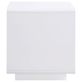 Paseo Square End Side Table White High Gloss - 710767