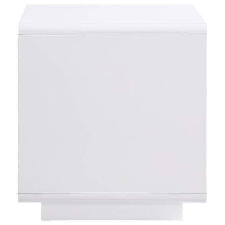 Paseo Square End Side Table White High Gloss - 710767