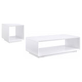 Paseo 2-piece Coffee and End Table Set White High Gloss - 710768-S2