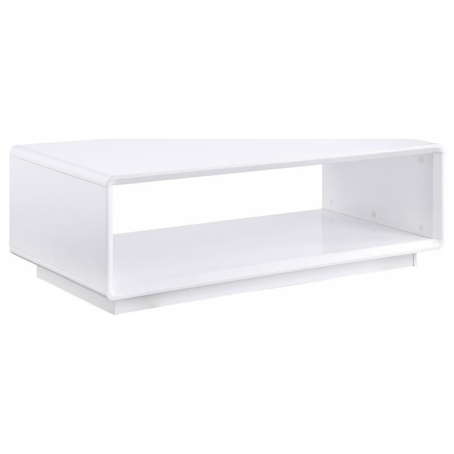Paseo 2-piece Coffee and End Table Set White High Gloss - 710768-S2