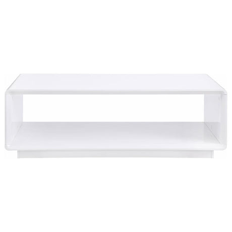 Paseo 2-piece Coffee and End Table Set White High Gloss - 710768-S2