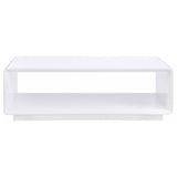 Paseo Rectangular Cocktail Coffee Table White High Gloss - 710768
