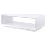 Paseo Rectangular Cocktail Coffee Table White High Gloss - 710768