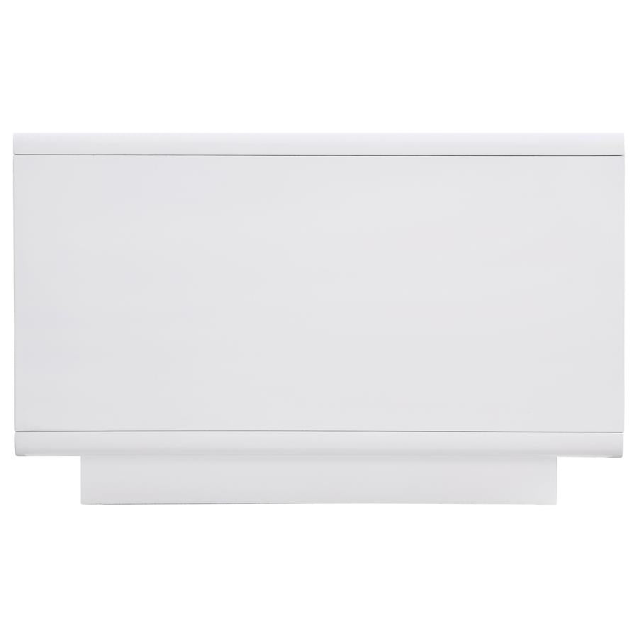 Paseo Rectangular Cocktail Coffee Table White High Gloss - 710768