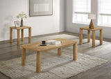 Castlewood 3-piece Cocktail Coffee Table Set Light Oak - 710868-S3