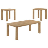 Castlewood 3-piece Cocktail Coffee Table Set Light Oak - 710868-S3