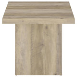 Devar Square Engineered Wood End Table Distressed Pine - 710877