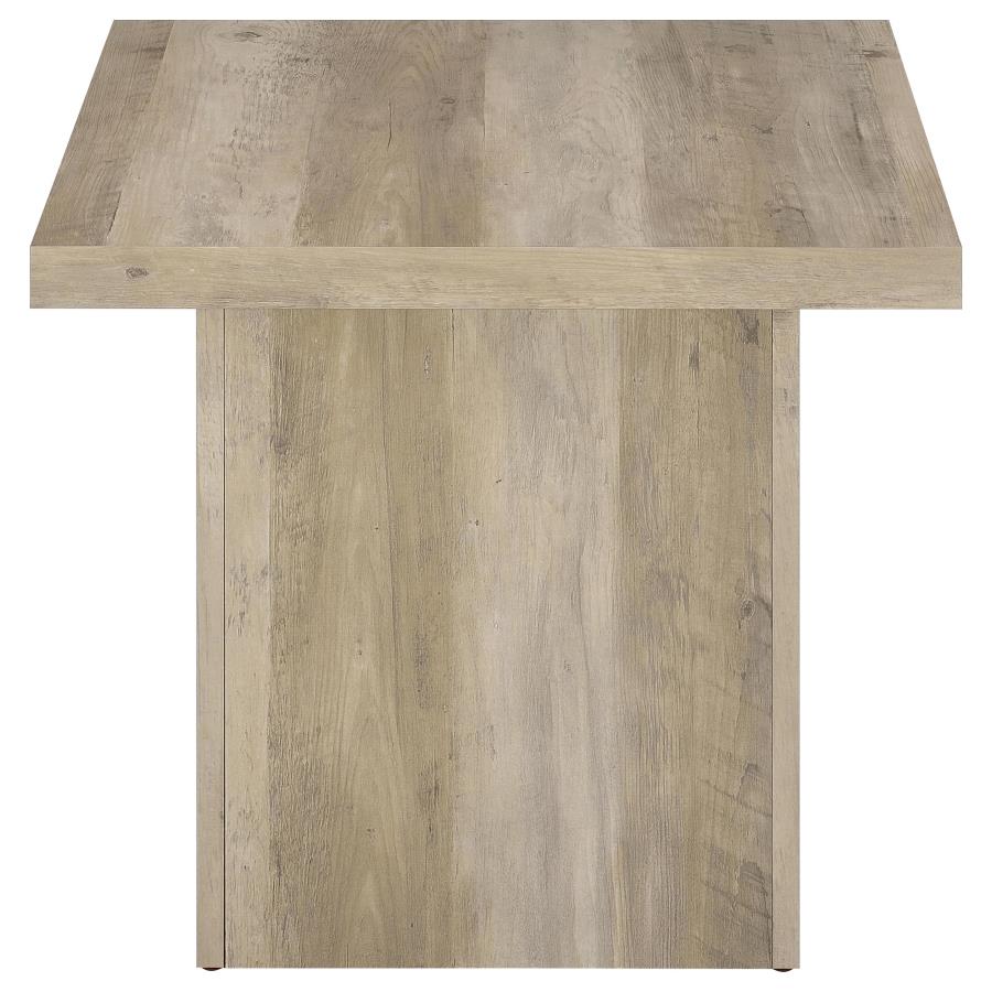 Devar Square Engineered Wood End Table Distressed Pine - 710877