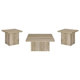 Devar 3-piece Square Coffee End Table Set Distressed Pine - 710878-S3