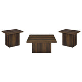 Devar 3-piece Square Coffee and End Table Set Dark Pine - 710888-S3
