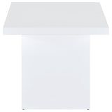Devar 2-piece Square Coffee End Table Set White High Gloss - 710898-S2