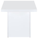 Devar 3-piece Square Coffee End Table Set White High Gloss - 710898-S3
