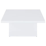 Devar 3-piece Square Coffee End Table Set White High Gloss - 710898-S3